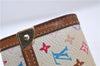 Auth Louis Vuitton Monogram Multicolor Porte Monnaie Plat Coin Case White 5589D