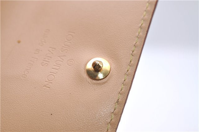 Auth Louis Vuitton Monogram Multicolor Porte Monnaie Plat Coin Case White 5589D