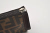 Authentic FENDI Vintage Zucca Pouch Purse Canvas Leather Brown Junk 5590I