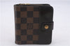 Authentic Louis Vuitton Damier Compact Zip Bifold Wallet Purse N61668 LV 5591D