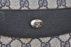 Authentic GUCCI Vintage Shoulder Tote Bag GG PVC Leather Navy Blue 5591I