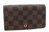 Auth Louis Vuitton Damier Porte Monnaie Billets Tresor Wallet N61730 LV 5592D