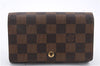 Auth Louis Vuitton Damier Porte Monnaie Billets Tresor Wallet N61730 LV 5592D