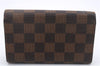 Auth Louis Vuitton Damier Porte Monnaie Billets Tresor Wallet N61730 LV 5592D