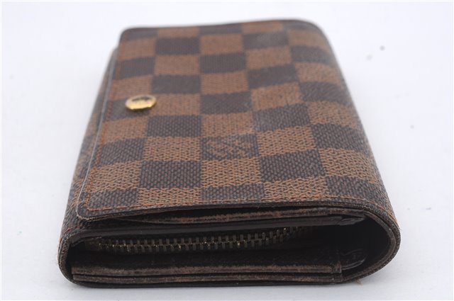 Auth Louis Vuitton Damier Porte Monnaie Billets Tresor Wallet N61730 LV 5592D