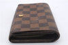 Auth Louis Vuitton Damier Porte Monnaie Billets Tresor Wallet N61730 LV 5592D