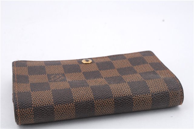 Auth Louis Vuitton Damier Porte Monnaie Billets Tresor Wallet N61730 LV 5592D
