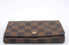 Auth Louis Vuitton Damier Porte Monnaie Billets Tresor Wallet N61730 LV 5592D