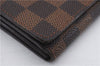 Auth Louis Vuitton Damier Porte Monnaie Billets Tresor Wallet N61730 LV 5592D