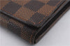 Auth Louis Vuitton Damier Porte Monnaie Billets Tresor Wallet N61730 LV 5592D