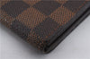 Auth Louis Vuitton Damier Porte Monnaie Billets Tresor Wallet N61730 LV 5592D