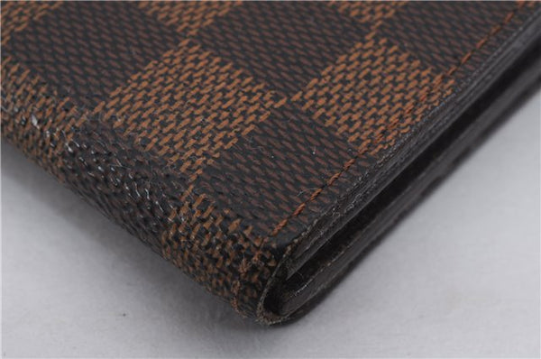 Auth Louis Vuitton Damier Porte Monnaie Billets Tresor Wallet N61730 LV 5592D
