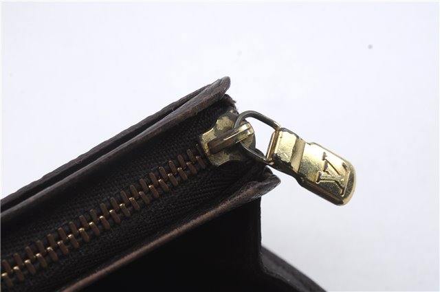 Auth Louis Vuitton Damier Porte Monnaie Billets Tresor Wallet N61730 LV 5592D