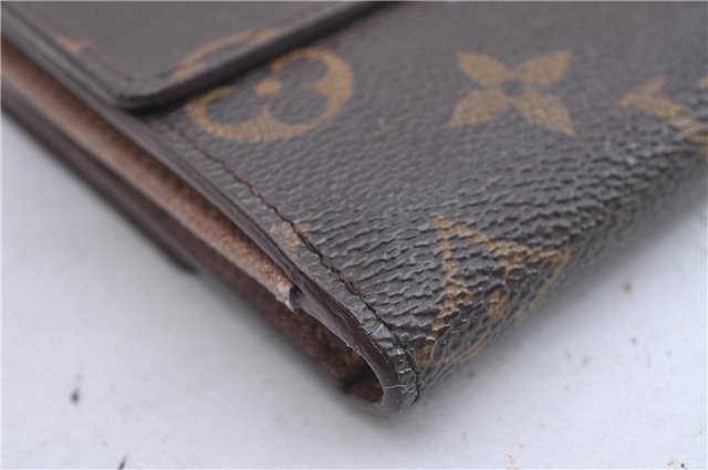 Auth Louis Vuitton Monogram Porte Monnaie Billet Carte Credit M61652 LV 5593D