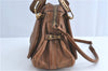 Authentic Chloe Paraty 2Way Shoulder Hand Bag Leather Brown 5595B