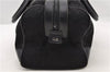 Authentic CELINE C Macadam Pattern Boston Hand Bag Canvas Leather Black 5595C