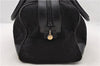 Authentic CELINE C Macadam Pattern Boston Hand Bag Canvas Leather Black 5595C
