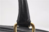 Authentic CELINE C Macadam Pattern Boston Hand Bag Canvas Leather Black 5595C
