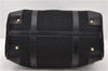Authentic CELINE C Macadam Pattern Boston Hand Bag Canvas Leather Black 5595C