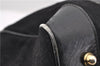 Authentic CELINE C Macadam Pattern Boston Hand Bag Canvas Leather Black 5595C