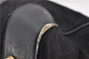 Authentic CELINE C Macadam Pattern Boston Hand Bag Canvas Leather Black 5595C