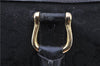 Authentic CELINE C Macadam Pattern Boston Hand Bag Canvas Leather Black 5595C