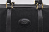 Authentic CELINE C Macadam Pattern Boston Hand Bag Canvas Leather Black 5595C