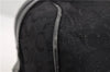 Authentic CELINE C Macadam Pattern Boston Hand Bag Canvas Leather Black 5595C