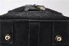 Authentic CELINE C Macadam Pattern Boston Hand Bag Canvas Leather Black 5595C