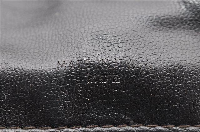 Authentic CELINE C Macadam Pattern Boston Hand Bag Canvas Leather Black 5595C