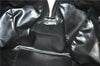 Authentic CELINE C Macadam Pattern Boston Hand Bag Canvas Leather Black 5595C