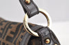 Authentic FENDI Zucca Chef Bag Shoulder Bag Canvas Leather Brown Junk 5595I