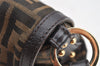 Authentic FENDI Zucca Chef Bag Shoulder Bag Canvas Leather Brown Junk 5595I
