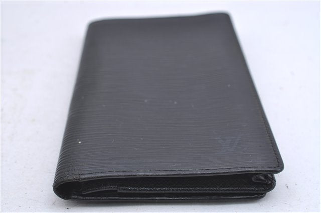 Authentic Louis Vuitton Epi Porte Cartes Credit Yen Wallet Black M63212 LV 5596D