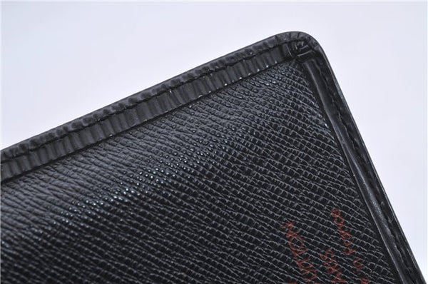 Authentic Louis Vuitton Epi Porte Cartes Credit Yen Wallet Black M63212 LV 5596D