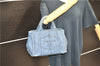 Authentic PRADA Canapa SS Denim Tote Hand Bag Blue 5597C