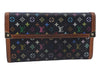 Louis Vuitton Monogram Multicolor Portefeuille International M92658 Wallet 5598D