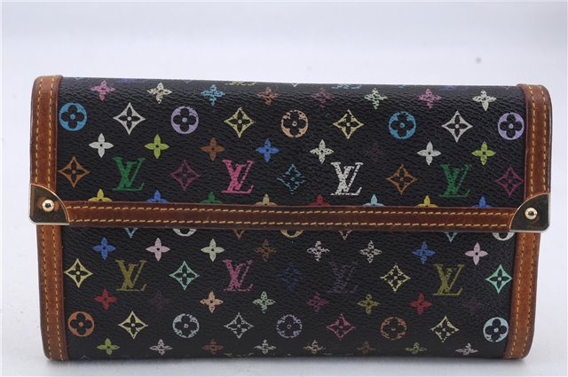 Louis Vuitton Monogram Multicolor Portefeuille International M92658 Wallet 5598D