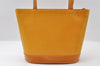 Authentic Burberrys Vintage Leather Shoulder Tote Bag Yellow 5598I