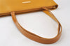 Authentic Burberrys Vintage Leather Shoulder Tote Bag Yellow 5598I