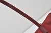 Authentic FENDI Zucchino Shoulder Tote Bag Purse Canvas Leather Red 5599I