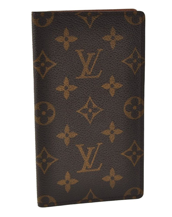 Authentic Louis Vuitton Monogram Agenda Poche Planner Cover R20503 LV 5600I