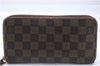 Authentic Louis Vuitton Damier Zippy Wallet Long Purse N60015 LV 5601D