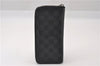 Authentic Louis Vuitton Damier Graphite Zippy Wallet Vertical N63095 LV 5602F