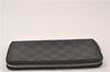 Authentic Louis Vuitton Damier Graphite Zippy Wallet Vertical N63095 LV 5602F