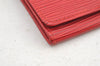 Authentic Louis Vuitton Epi Porte Yen 3 Cartes Credit Wallet Red M63537 LV 5602I