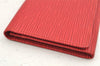 Authentic Louis Vuitton Epi Porte Yen 3 Cartes Credit Wallet Red M63537 LV 5602I