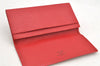 Authentic Louis Vuitton Epi Porte Yen 3 Cartes Credit Wallet Red M63537 LV 5602I