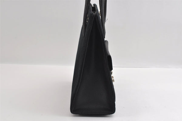 Authentic FENDI Vintage 2Way Shoulder Hand Bag Purse Velour Leather Black 5604I