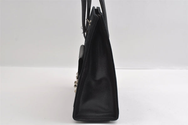 Authentic FENDI Vintage 2Way Shoulder Hand Bag Purse Velour Leather Black 5604I